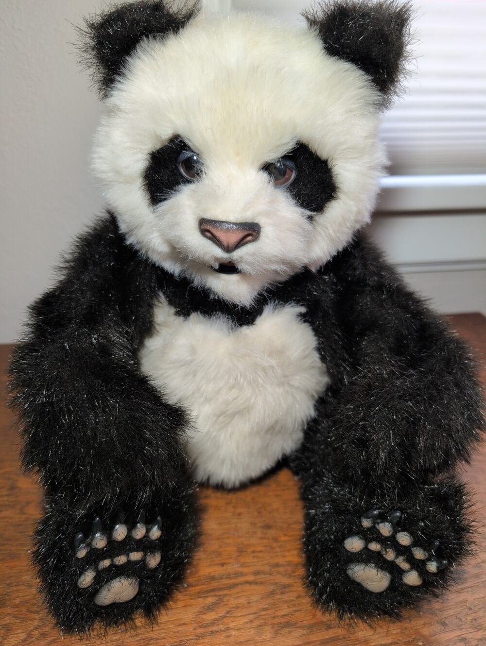 Fur Reals Hasbro Panda Bear Interactive Plush Toy Black White 2008 Tested Works